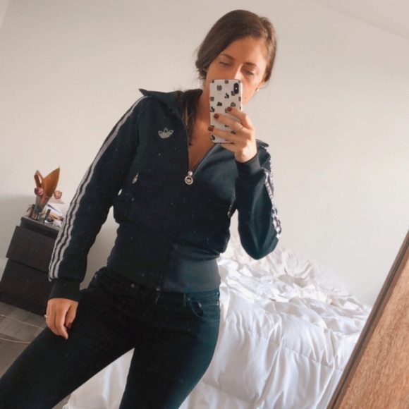 adidas Tops - Flattering Adidas Three Stripes Bling Sweater